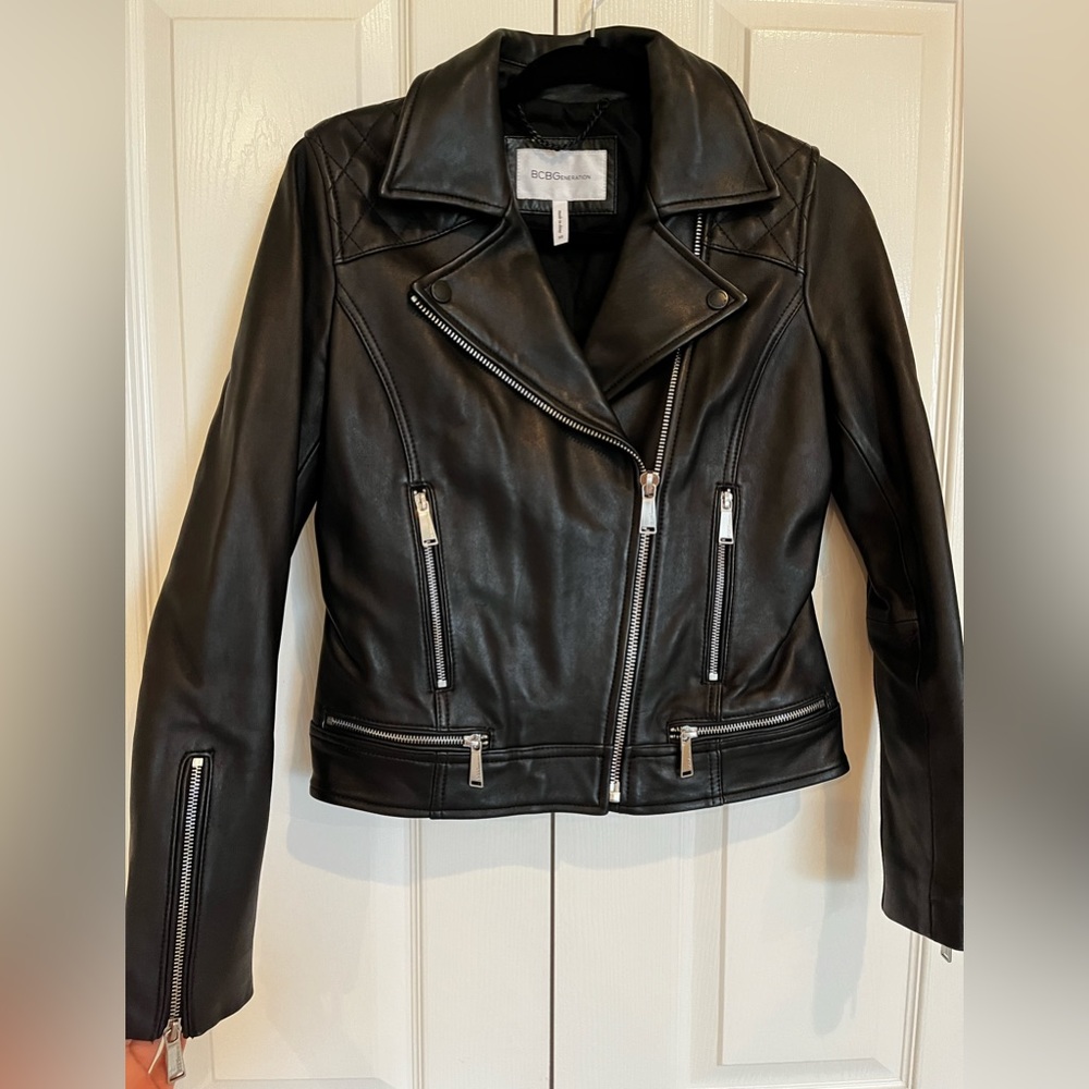 BCBGeneration Genuine Leather Moto Jacket